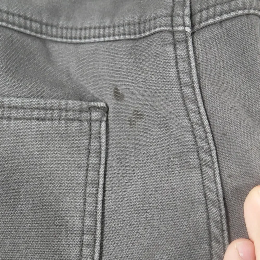Coleman Pants Mens (40x28) Gray Flannel Lined Utility Outdoors Work Carpenter